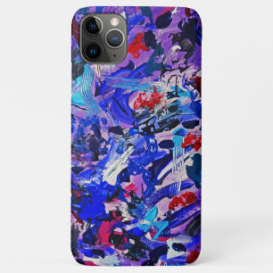 Funda Para iPhone 11 Pro Max Pintura abstracta de color azul