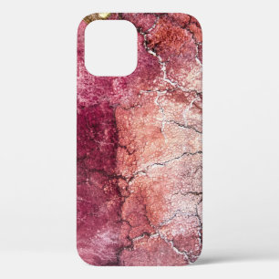Funda Para iPhone 12 Pintura abstracta de color rojo y marrón
