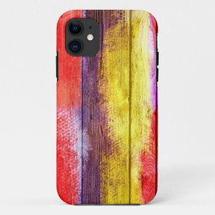Funda Para iPhone 11 Pintura abstracta de madera vintage #6