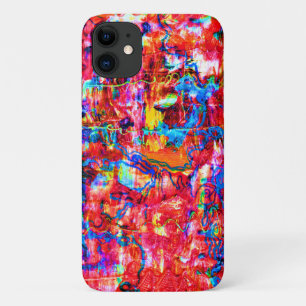 Funda Para iPhone 11 Pintura abstracta de ondas de varios colores