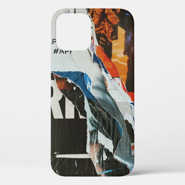 Funda De Case-Mate Para iPhone Pintura abstracta en blanco negro y naranja (Reverso )