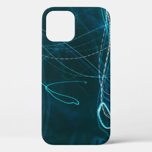 Funda Para iPhone 12 Pintura abstracta en negro y azul