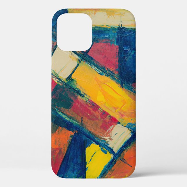 Funda De Case-Mate Para iPhone Pintura abstracta multicolor (Reverso )