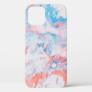 Funda Para iPhone 12 Pintura abstracta roja, azul y blanca