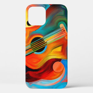 Funda Para iPhone 12 Pintura abstracta sobre el tema de la música y el
