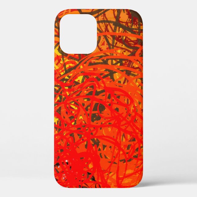 Funda De Case-Mate Para iPhone Pintura abstracta sobre lienzo. La mano hizo arte. (Reverso )