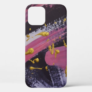 Funda Para iPhone 12 Pintura abstracta. Textura hecha a mano. Pintura d