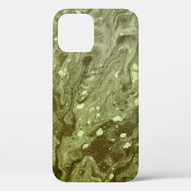 Funda De Case-Mate Para iPhone Pintura abstracta verde (Reverso )