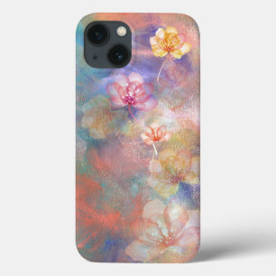 Funda Para iPhone 13 Pintura abstracta y flores