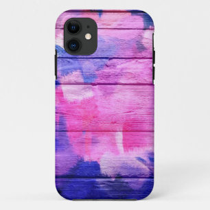 Funda Para iPhone 11 Pintura acrílica colorida sobre la madera #5
