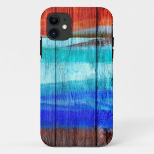 Funda Para iPhone 11 Pintura acrílica colorida sobre la madera #8