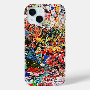 Funda Para iPhone 15 Pintura acrílica moderna - Arte abstracto vibrante