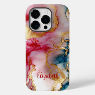 Funda Para iPhone 14 Pro De Case-Mate Pintura acuarela con salpicaduras de lavado de oro
