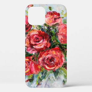 Funda Para iPhone 12 pintura al óleo abstracta de un hermoso ramo fres