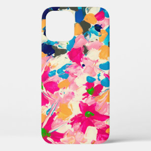 Funda Para iPhone 12 pintura al óleo abstracta sobre lienzo. Guerra mu