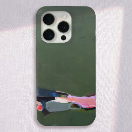 Funda Para iPhone 15 Pro Pintura artística del resumen verde