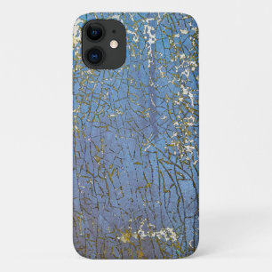 Funda Para iPhone 11 pintura azul resquebrajada abstracta
