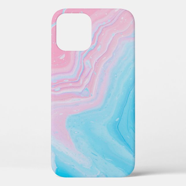 FUNDA DE Case-Mate PARA iPhone PINTURA AZUL Y ROSA (Reverso )