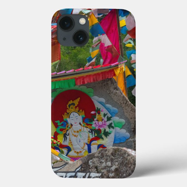 Funda De Case-Mate Para iPhone Pintura budista sobre rocas (Reverso)