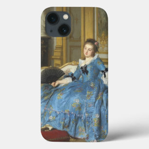 Funda Para iPhone 13 Pintura clásica vintage de Chica con ventilador