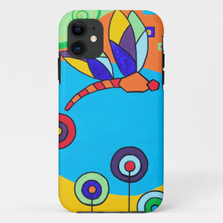 Funda Para iPhone 11 Pintura colorida de Lolipop de la libélula