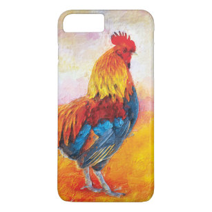Funda Para iPhone 8 Plus/7 Plus Pintura colorida del arte de Digitaces del gallo