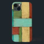 Funda Para iPhone 13 Pintura contemporánea de color multicolor en la co<br><div class="desc">Aqua, verde, rojo y amarillo se encuentran en una explosión de color que recuerda a un patrón en una cubierta de playa. Colgar esta pintura costera contemporánea en tu pared puede que te incite a tomar las vacaciones que has estado posando. Es un gran regalo para quien necesite una escapada...</div>