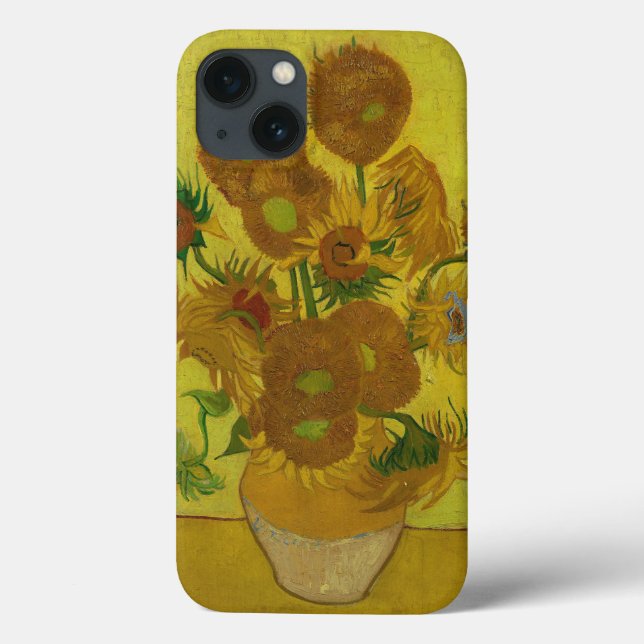 Funda De Case-Mate Para iPhone Pintura de 15 girasoles de Vincent Van Gogh (Reverso)