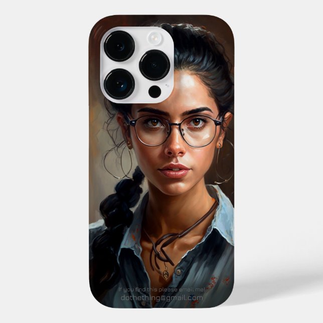 Funda De Case-Mate Para iPhone Pintura de aceite de retrato de venezolana (Reverso )