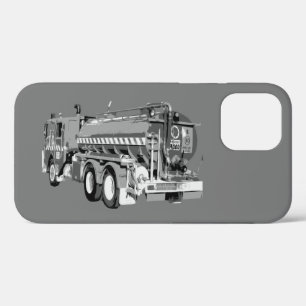 Funda Para iPhone 12 Pintura de aceite del motor del fuego gris,
