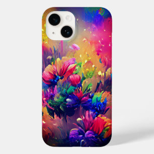 Funda Para iPhone 14 De Case-Mate Pintura de aceite multicolor inspiró a las flores 