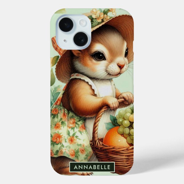 Funda De Case-Mate Para iPhone Pintura de ardilla virgen (Reverso )
