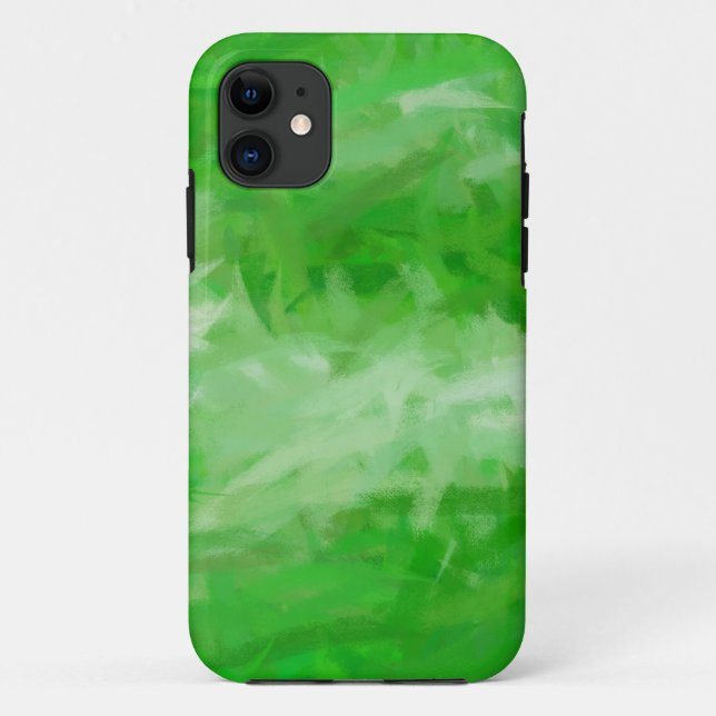 Funda De Case-Mate Para iPhone Pintura de arte abstracta verde 6 (Reverso)