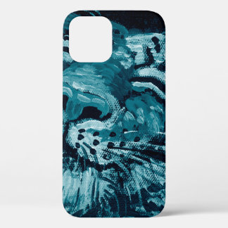 Funda Para iPhone 12 Pintura de arte Arte fino Color del aceite tigre l