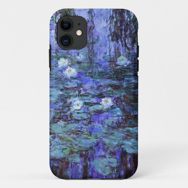 Funda De Case-Mate Para iPhone Pintura de Blue Water Lilies de Claude Monet (Reverso)