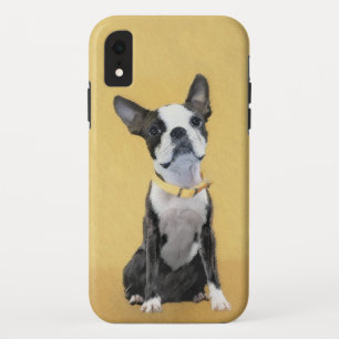 Funda Para iPhone XR Pintura de Boston Terrier - Arte de Perro Original