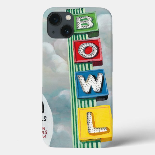 Funda De Case-Mate Para iPhone Pintura de Bowling Alley (Reverso)