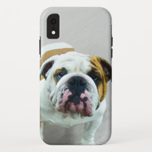 Funda Para iPhone XR Pintura de bulldog - Arte de perros original y lin