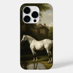Funda Para iPhone 14 Pro De Case-Mate Pintura de caballo blanco ecuestre vintage