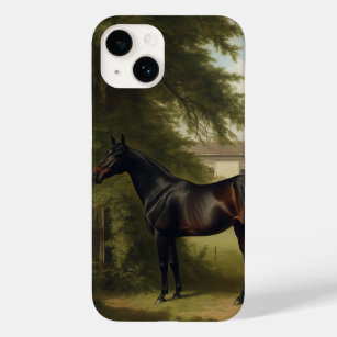 Funda Para iPhone 14 De Case-Mate Pintura de caballos de caza negra ecuestre vintage