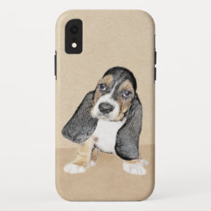 Funda Para iPhone XR Pintura de cachorro de abeja de Basset - Arte Perr