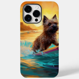 Funda Para iPhone 14 Pro Max De Case-Mate Pintura de Cairn Terrier Beach Surfing