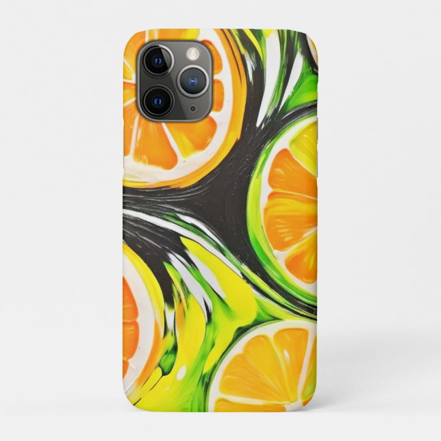 Funda De Case-Mate Para iPhone Pintura de cítrico vibrante (Reverso)
