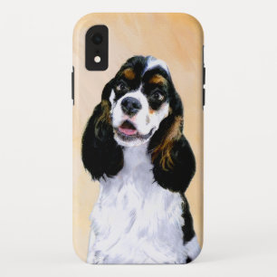 Funda Para iPhone XR Pintura de Cocker Spaniel (Parti) - Arte Perro Ori