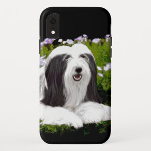 Funda Para iPhone XR Pintura de color con barba - Arte de perro origina