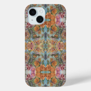 Funda Para iPhone 15 Pintura de color de agua de jardín de flores de Mo