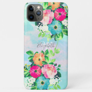 Funda Para iPhone 11 Pro Max Pintura de color de agua floral de Rosas de la ép