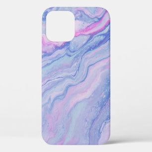 FUNDA PARA iPhone 12 PINTURA DE COLOR ROSA Y VERDE AZULADA ABSTRACTA