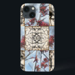 Funda Para iPhone 13 Pintura de desplazamiento abstracta en panel<br><div class="desc">Pintura de escobillas florales abstractas de Jennifer Goldberger. Una pieza maravillosamente compleja,  no hay dos paneles exactamente iguales. Si buscas un gran regalo,  ¡no más!</div>
