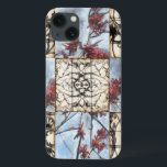 Funda Para iPhone 13 Pintura de desplazamiento abstracta en panel<br><div class="desc">Pintura de escobillas florales abstractas de Jennifer Goldberger. Una pieza maravillosamente compleja,  no hay dos paneles exactamente iguales. Si buscas un gran regalo,  ¡no más!</div>